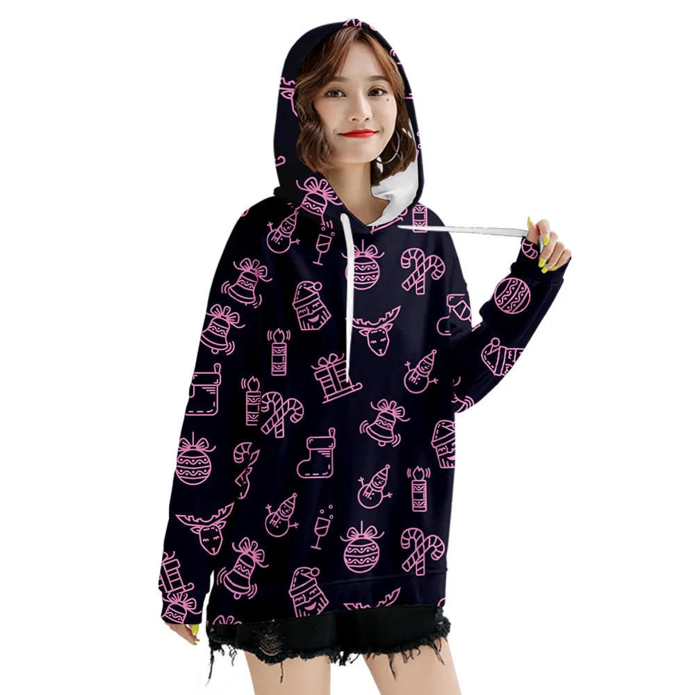 Oversized Hoodies For Women Christmas Print Hooded Long Loose Sleeves Sweatshirt O-neck Hoodies Pullover Lady Girls
Oversized Hoodies For Women Christmas Print Hooded Long Loose Sleeves Sweatshirt O-neck Hoodies Pullover Lady Girls