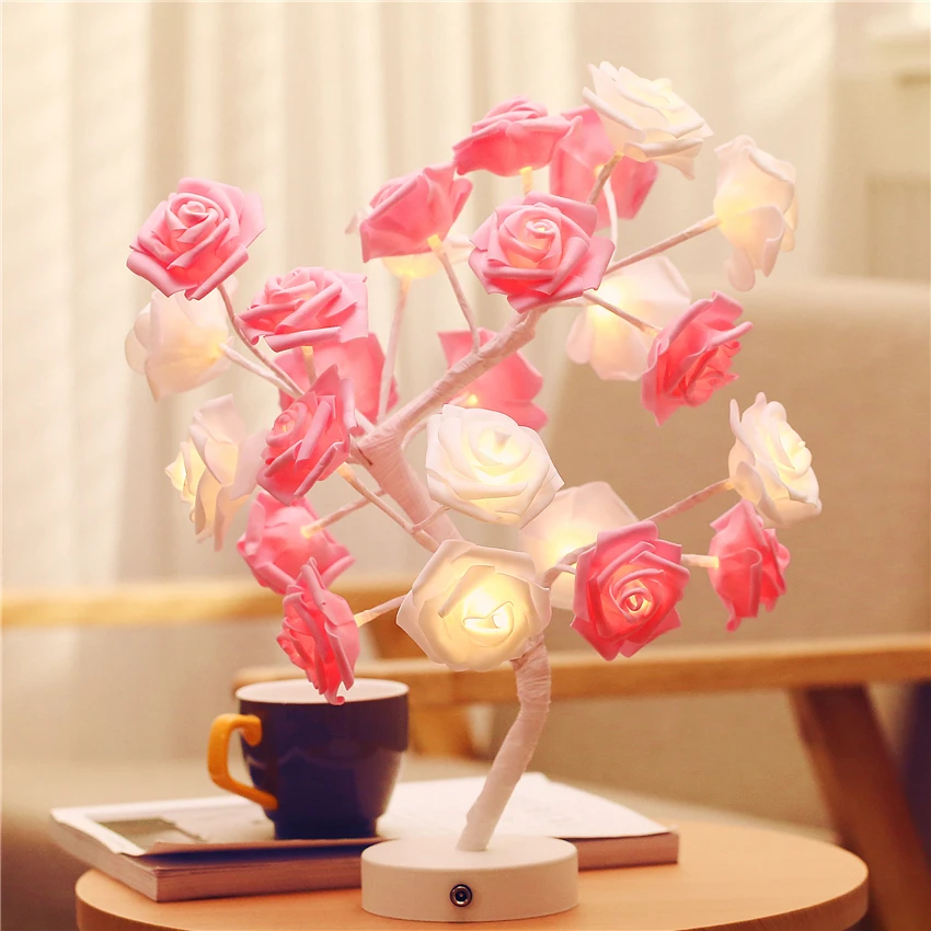 Handmade Cotton Ball Rose Tree Night Lights Children's Room Birthday Gift LED Lamp String Girl Princess Bedroom Night Lamps Deco
Handmade Cotton Ball Rose Tree Night Lights Children's Room Birthday Gift LED Lamp String Girl Princess Bedroom Night Lamps Deco