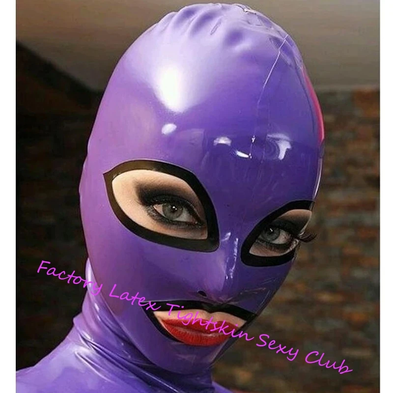 Purple Latex Hood with Back Zipper Rubber Mask for Beautiful Girl Club Party Wear Costume Halloween Costumes for Women
Purple Latex Hood with Back Zipper Rubber Mask for Beautiful Girl Club Party Wear Costume Halloween Costumes for Women