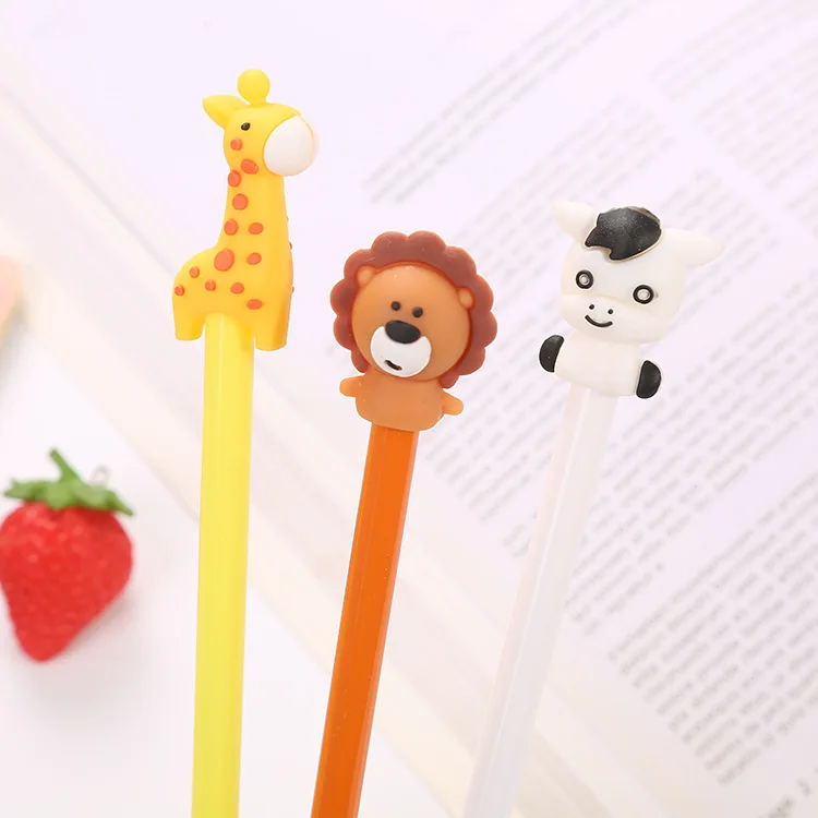 36 pcs/lot Cartoon Animal Gel Pen Cute Lion Giraffe black Ink signature Pen Promotional Gift Stationery School Supplies
36 pcs/lot Cartoon Animal Gel Pen Cute Lion Giraffe black Ink signature Pen Promotional Gift Stationery School Supplies
