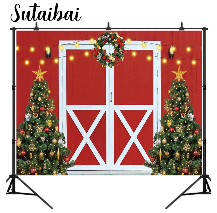 Winter Christmas Red Barn Door Photography Backdrop Xmas Rustic Wooden Farmhouse Background Baby Kids Portrait Banner
Winter Christmas Red Barn Door Photography Backdrop Xmas Rustic Wooden Farmhouse Background Baby Kids Portrait Banner