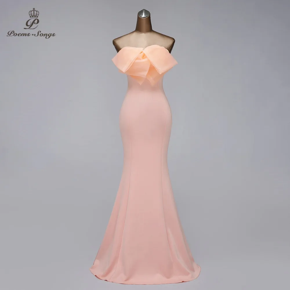 Bow style evening dresses mermaid evening gown dresses woman party night strapless vestidos de fiesta de noche
Bow style evening dresses mermaid evening gown dresses woman party night strapless vestidos de fiesta de noche