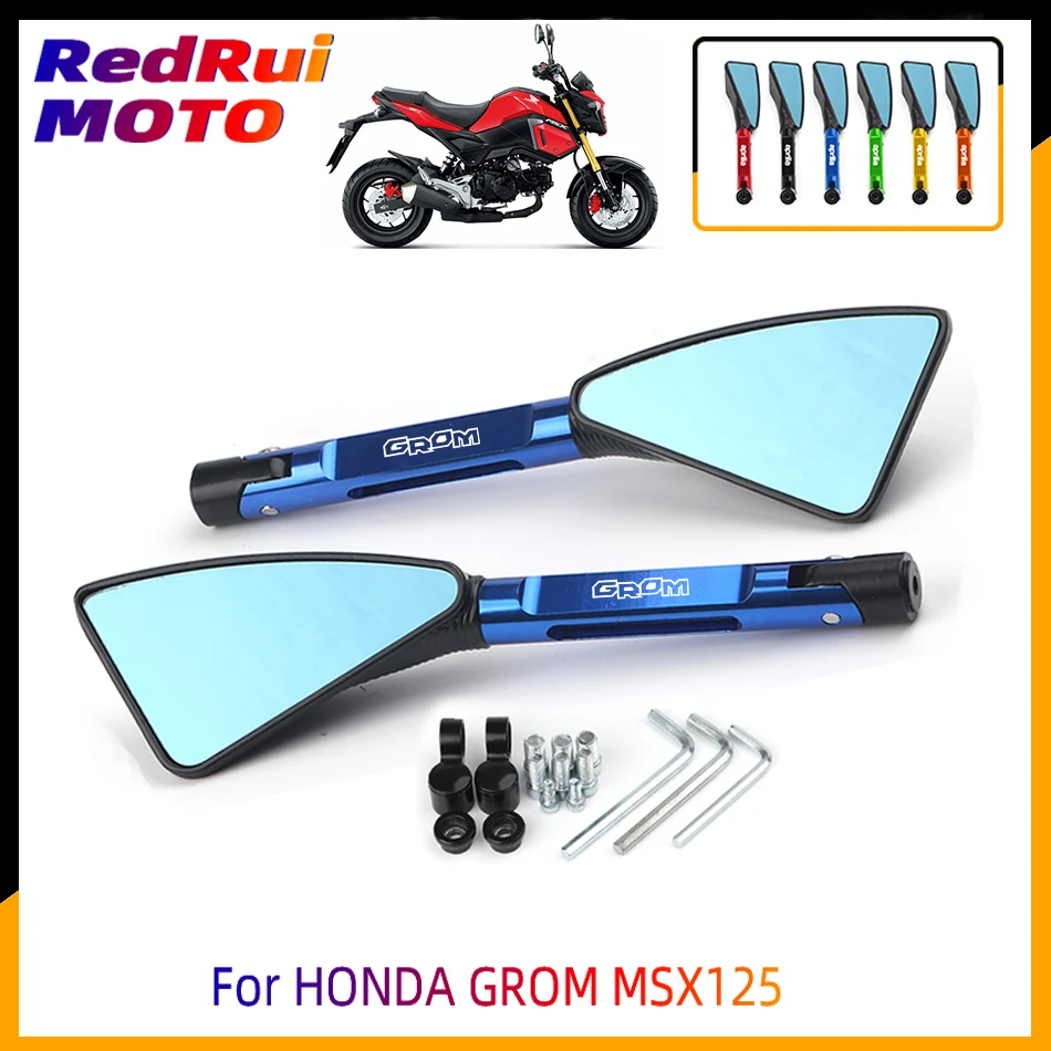 For HONDA GROM MSX125 MSX 125 Universal Motorcycle Accessories CNC Aluminum Blue Lens Rear View Side Mirror Laser Logo(GROM)
For HONDA GROM MSX125 MSX 125 Universal Motorcycle Accessories CNC Aluminum Blue Lens Rear View Side Mirror Laser Logo(GROM)