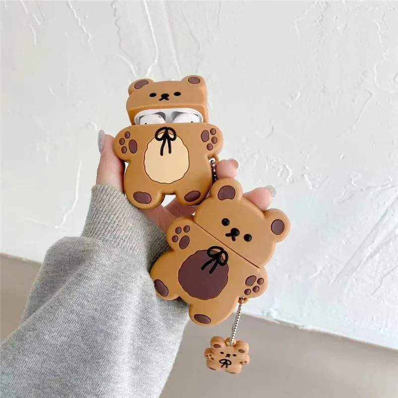 3D Korean Cute Bear Cartoon Wireless Bluetooth Cover for Airpods 1 2 3 Pro Case Headphone Protective Case for Airpods 2 Cover
3D Korean Cute Bear Cartoon Wireless Bluetooth Cover for Airpods 1 2 3 Pro Case Headphone Protective Case for Airpods 2 Cover