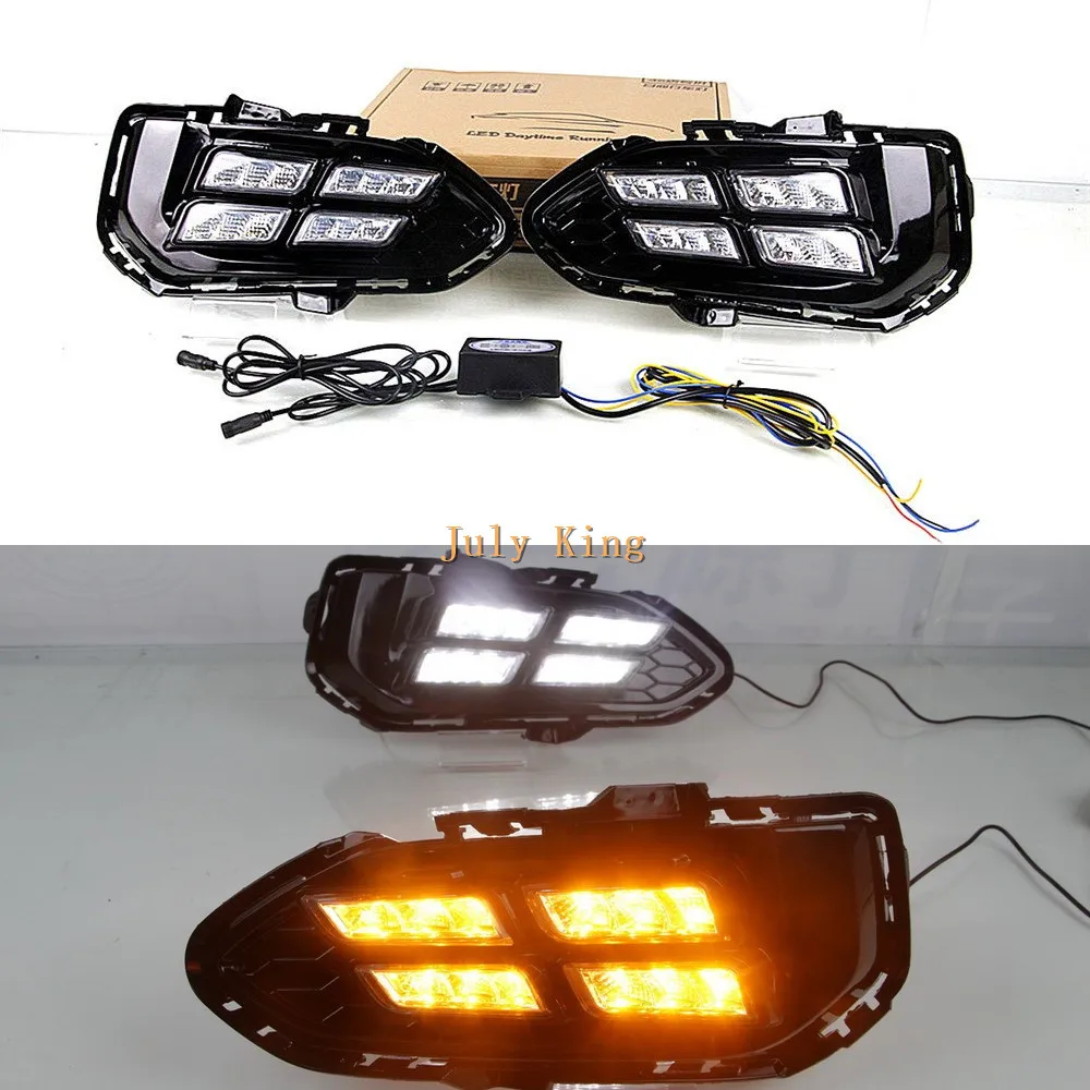 July King LED Daytime Running Lights DRL Case for Honda Fit 2018 North American Edition, 12W 6000K LED Fog Lamp + Turn Signals
July King LED Daytime Running Lights DRL Case for Honda Fit 2018 North American Edition, 12W 6000K LED Fog Lamp + Turn Signals