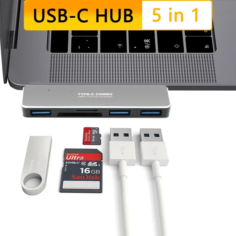 Usb-хаб док-станция типа C для 3 USB 3,0 TF SD Card Reader USBC Type-c адаптер для ноутбука MacBook Pro 2017 Air Thunderbolt 3
Usb-хаб док-станция типа C для 3 USB 3,0 TF SD Card Reader USBC Type-c адаптер для ноутбука MacBook Pro 2017 Air Thunderbolt 3