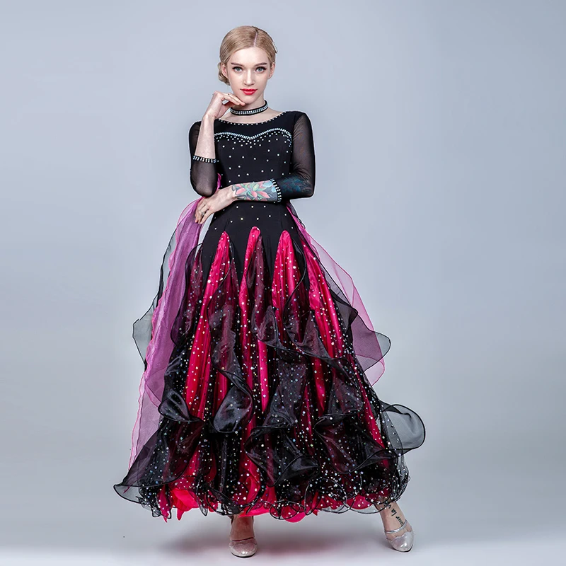 H2599 Modern Dance Dress Ballroom National Standard Waltz Dance Practice Competition Professional Performance Big Hemline Wear
H2599 Modern Dance Dress Ballroom National Standard Waltz Dance Practice Competition Professional Performance Big Hemline Wear