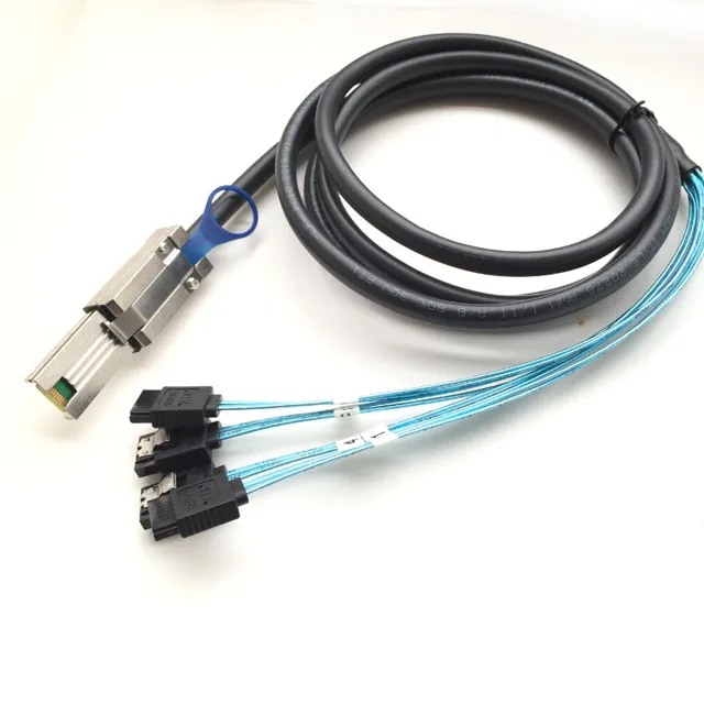 Mini SAS 4x SFF-8088 Host to 4-SATA External Hard Disk Fanout Raid Cable (3Ft)
Mini SAS 4x SFF-8088 Host to 4-SATA External Hard Disk Fanout Raid Cable (3Ft)