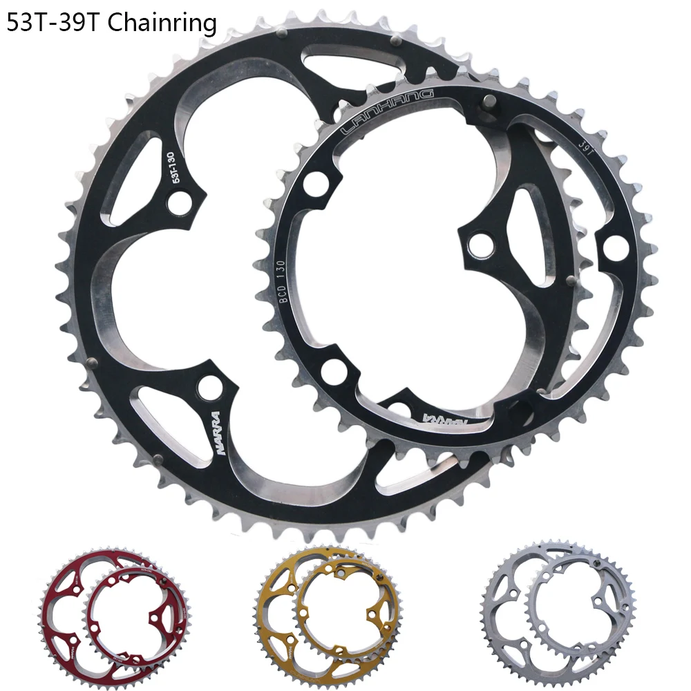 8/9/10/11S Road Bicycle Chainring Dual Disc 130BCD 53T 39T Chain Wheel Folding Bike Chainwheel 3/32" AL-7075 CNC 5 Hole Crankset
8/9/10/11S Road Bicycle Chainring Dual Disc 130BCD 53T 39T Chain Wheel Folding Bike Chainwheel 3/32" AL-7075 CNC 5 Hole Crankset
