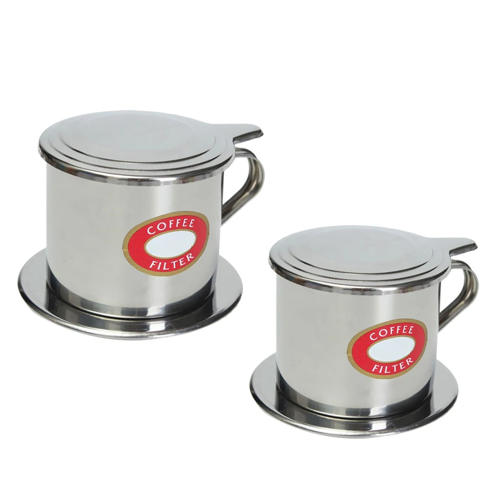 2Pcs Vietnamese Coffee Filter Set French Coffee Slow-Drip Espresso Single Serving Stainless Steel Coffee Maker Pot
2Pcs Vietnamese Coffee Filter Set French Coffee Slow-Drip Espresso Single Serving Stainless Steel Coffee Maker Pot