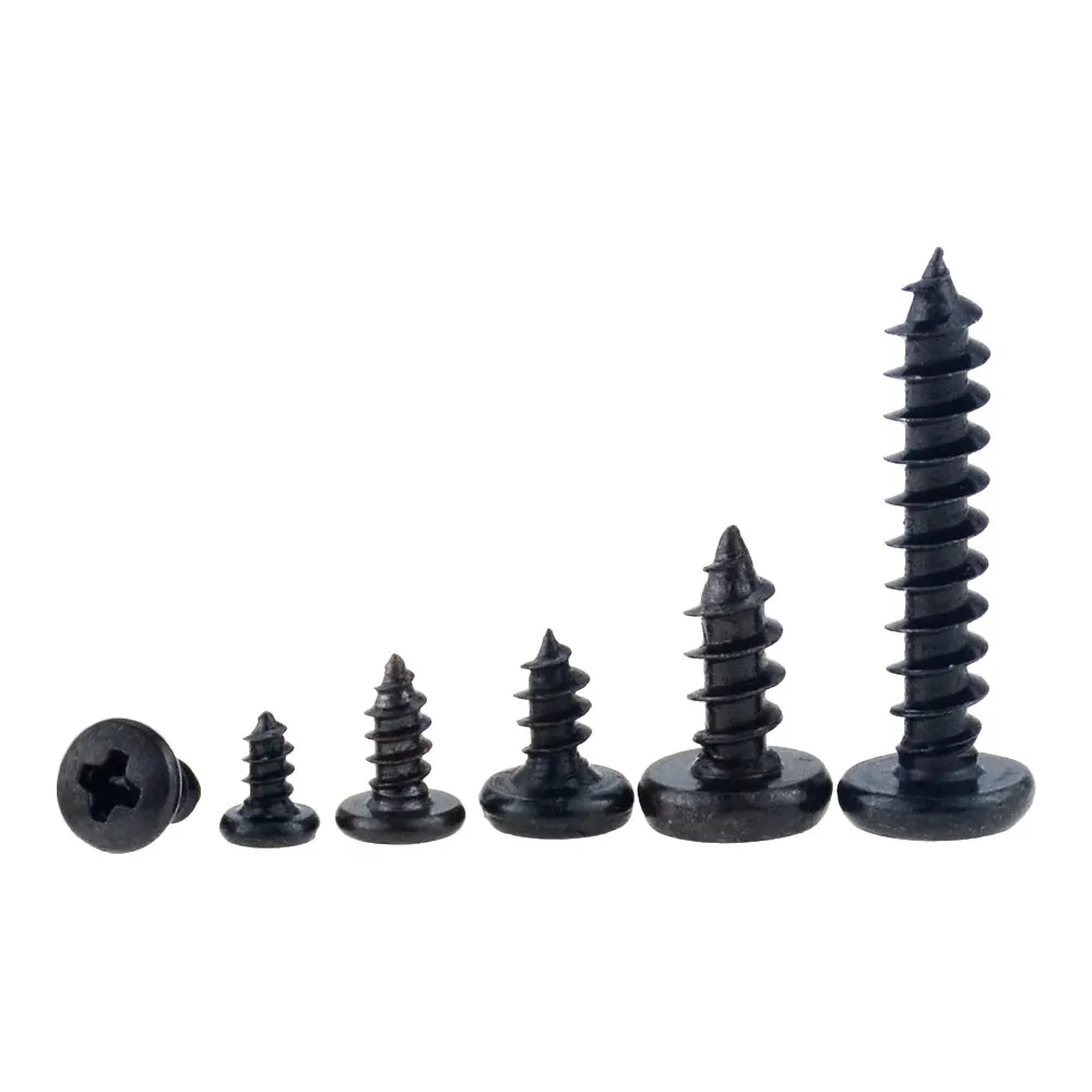 50PCS M2.3*5 6 8 10 Small Black Carbon Steel Cross Phillips Pan Round Head Self Tapping Screw M2.3x5 M2.3x6 M2.3x8 M2.3x10
50PCS M2.3*5 6 8 10 Small Black Carbon Steel Cross Phillips Pan Round Head Self Tapping Screw M2.3x5 M2.3x6 M2.3x8 M2.3x10