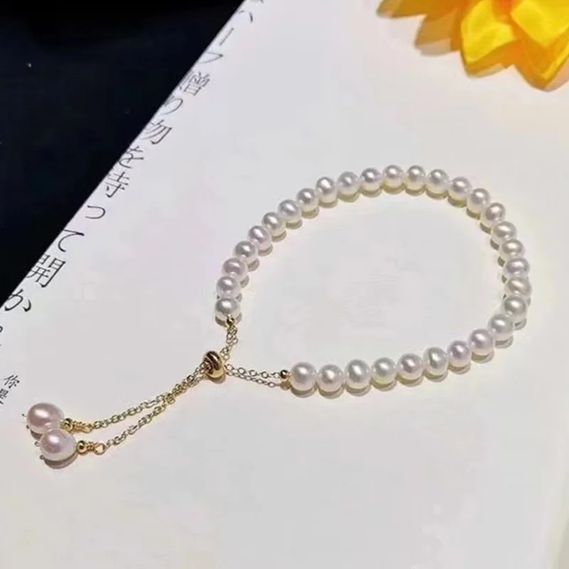 popular lady simple chain bracelet with natural white real pearl beads adjustable length women high quality jewelry gift
popular lady simple chain bracelet with natural white real pearl beads adjustable length women high quality jewelry gift