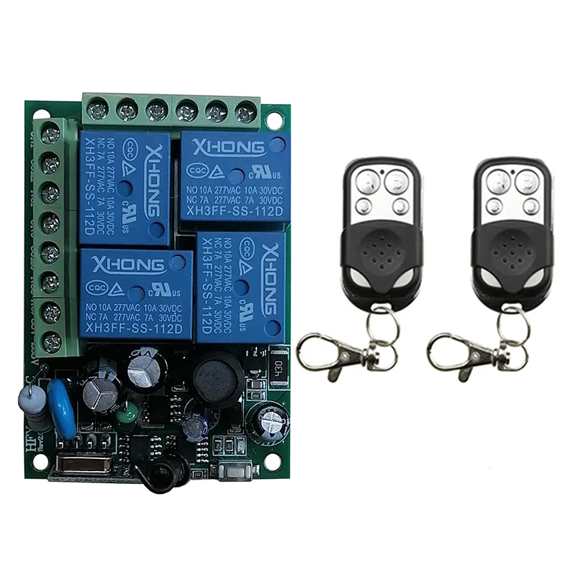 433MHz Universal Remote Control AC110V 220V 4CH Rf Relay Wireless Switch Receiver Transmitter&Controller Moudle for Garage/Door
433MHz Universal Remote Control AC110V 220V 4CH Rf Relay Wireless Switch Receiver Transmitter&Controller Moudle for Garage/Door