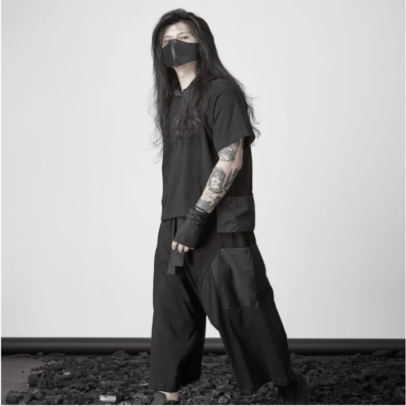 Personality Hooded T-shirt Summer Breathable Cotton Original Japanese Dark Black Trendy Men Casual Short Sleeve Slim Fit
Personality Hooded T-shirt Summer Breathable Cotton Original Japanese Dark Black Trendy Men Casual Short Sleeve Slim Fit