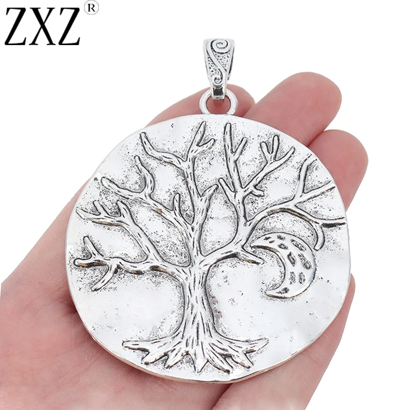 ZXZ 2pcs Tibetan Silver Large Tree Life & Moon Charms Pendants for Necklace Jewelry Making Findings 71x64mm
ZXZ 2pcs Tibetan Silver Large Tree Life & Moon Charms Pendants for Necklace Jewelry Making Findings 71x64mm