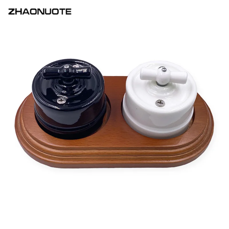 Home Improvement High-quality Wall Light Knob Ceramic Rotary Switch and 1-3 Gang Wooden Base
Home Improvement High-quality Wall Light Knob Ceramic Rotary Switch and 1-3 Gang Wooden Base