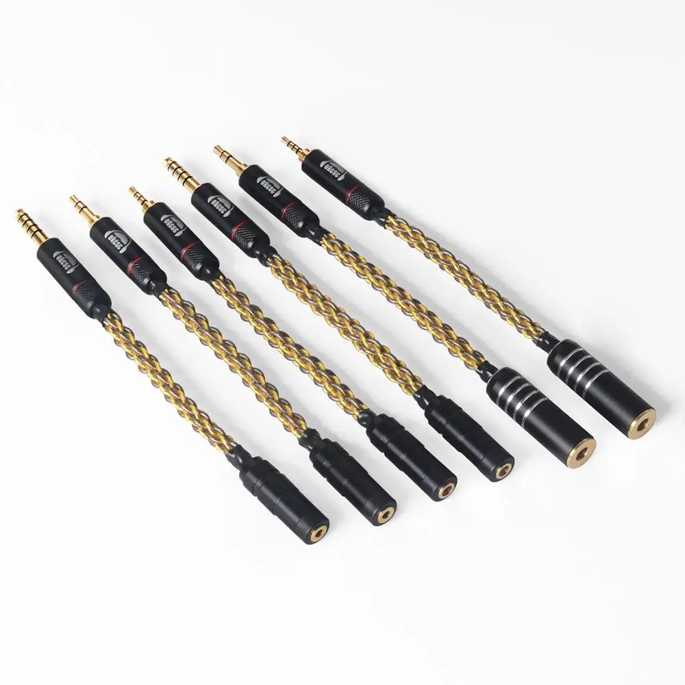 OKCSC 8 Cores New Audio Adapter Cable 2.5mm 4.4mm Balanced Plug Male to 3.5mm Female Single Crystal Copper Gold for Player
OKCSC 8 Cores New Audio Adapter Cable 2.5mm 4.4mm Balanced Plug Male to 3.5mm Female Single Crystal Copper Gold for Player