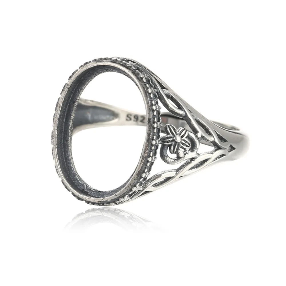 Ring Setting for 12x16mm Oval Cabochons Ring Blank Thai Sterling Silver Adjustable Band Ring Base SR0048
Ring Setting for 12x16mm Oval Cabochons Ring Blank Thai Sterling Silver Adjustable Band Ring Base SR0048