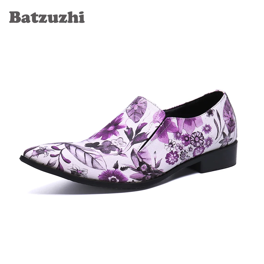 Batzuzhi Handmade Men Leather Shoes Pointed Toe Formal Print Leather Dress Shoes for Men Party and Wedding, Big Sizes US6-12
Batzuzhi Handmade Men Leather Shoes Pointed Toe Formal Print Leather Dress Shoes for Men Party and Wedding, Big Sizes US6-12