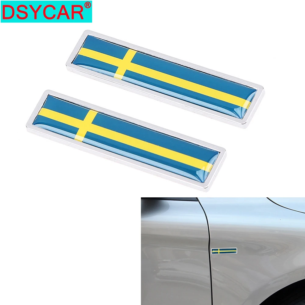 DSYCAR 1Pair Fashion 3D Metal Sweden Flag Car Sticker Decorate Stickers Emblem Badge for Universal Cars New
DSYCAR 1Pair Fashion 3D Metal Sweden Flag Car Sticker Decorate Stickers Emblem Badge for Universal Cars New