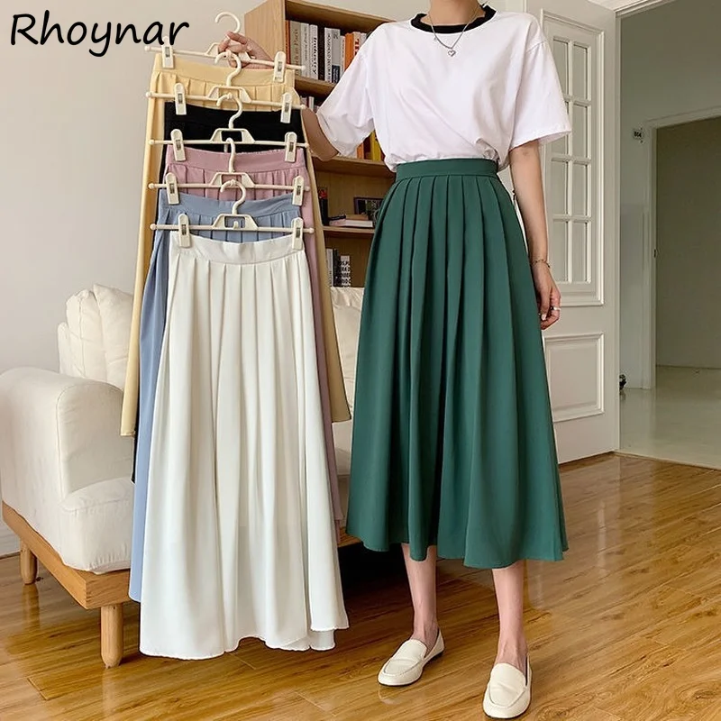 Skirts Women Korean Style A-line Empire Chiffon All Match Preppy Thin Young Summer Soft Tender Popular Streetwear Mid-calf Chic
Skirts Women Korean Style A-line Empire Chiffon All Match Preppy Thin Young Summer Soft Tender Popular Streetwear Mid-calf Chic