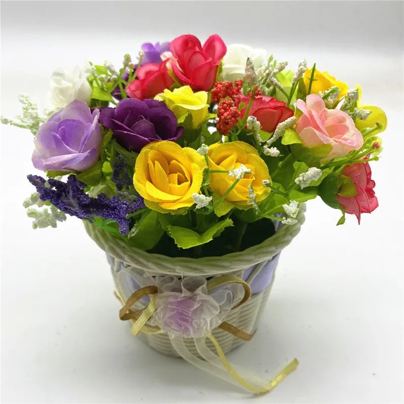 Artificial Silk Flower Colorful Rose Bonsai DIY Home Garden Living Room Wedding Party Decor
Artificial Silk Flower Colorful Rose Bonsai DIY Home Garden Living Room Wedding Party Decor