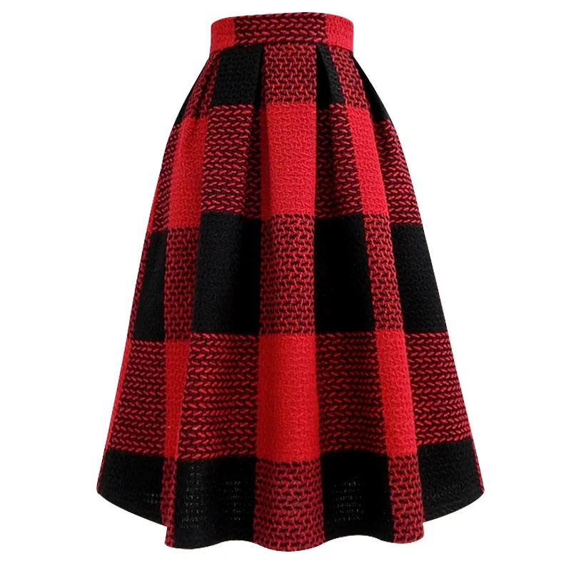 Autumn winter vintage woolen women plaid thick ball gown skirt high waist party warm umbrella skirt
Autumn winter vintage woolen women plaid thick ball gown skirt high waist party warm umbrella skirt