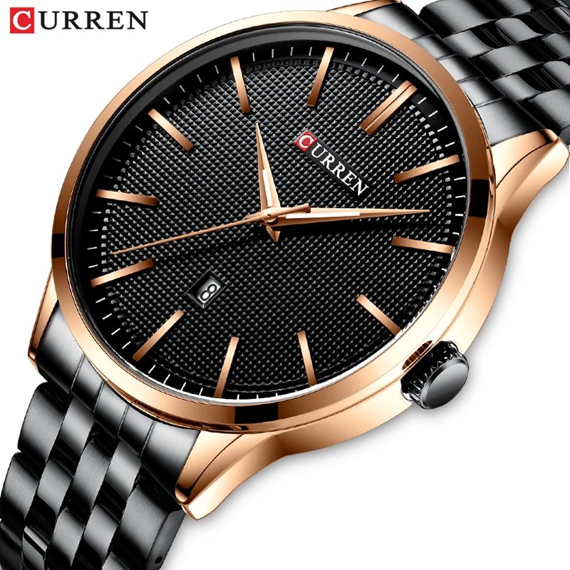 CURREN Top Brand Luxury Business Men's Watches Stainless Steel Waterproof Quartz WristWatch Date Male Clock Relogio Masculino
CURREN Top Brand Luxury Business Men's Watches Stainless Steel Waterproof Quartz WristWatch Date Male Clock Relogio Masculino
