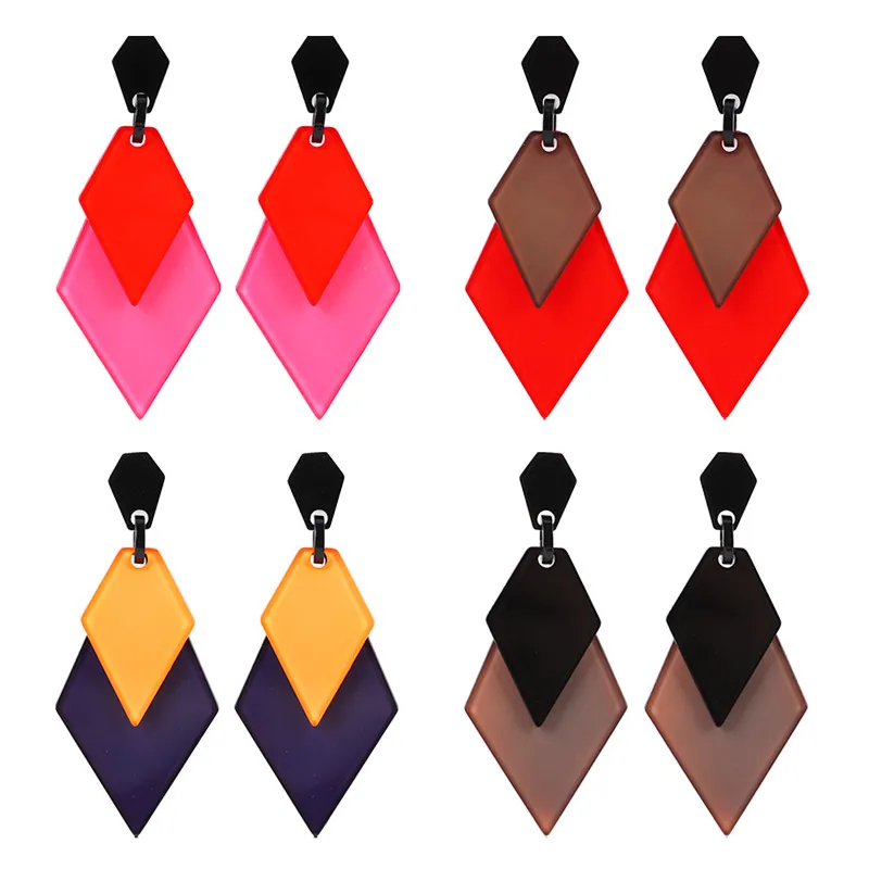 FishSheep 2022 New Acrylic Geometric Rhombus Long Drop Earrings For Women Trendy Irregular Big Dangle Earrings Fashion Jewelry
FishSheep 2022 New Acrylic Geometric Rhombus Long Drop Earrings For Women Trendy Irregular Big Dangle Earrings Fashion Jewelry