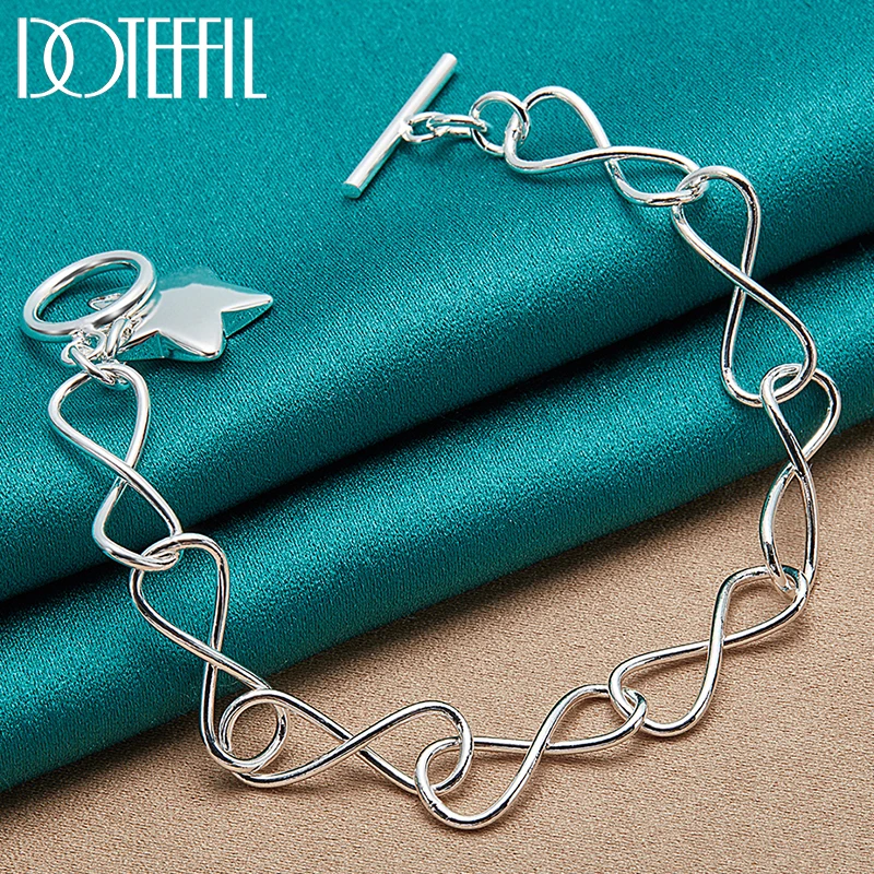 DOTEFFIL 925 Sterling Silver Star Pendant Bracelet Intersect Chain For Woman Charm Wedding Engagement Party Fashion Jewelry
DOTEFFIL 925 Sterling Silver Star Pendant Bracelet Intersect Chain For Woman Charm Wedding Engagement Party Fashion Jewelry