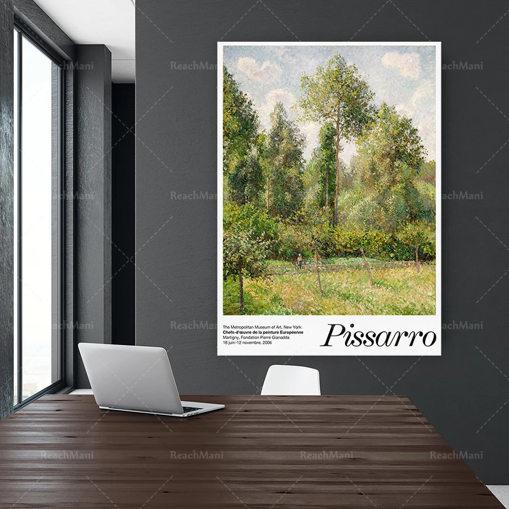 Pissarro Exhibition Poster, Camille Pissarro Print, Poplars, Éragny, Impressionism, Landscape Painting, France, Home Decor
Pissarro Exhibition Poster, Camille Pissarro Print, Poplars, Éragny, Impressionism, Landscape Painting, France, Home Decor