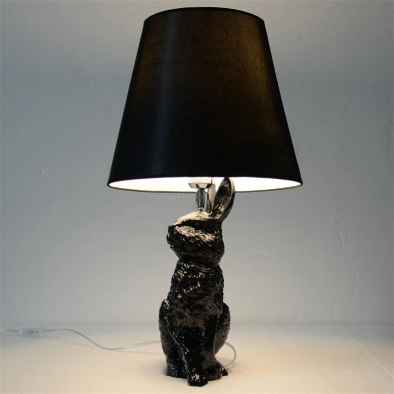 Resin Rabbit lights Modern Led Table Lamps Bedroom bedside lamp Black/White Living Room Home Decor lighting Indoor light fixture
Resin Rabbit lights Modern Led Table Lamps Bedroom bedside lamp Black/White Living Room Home Decor lighting Indoor light fixture