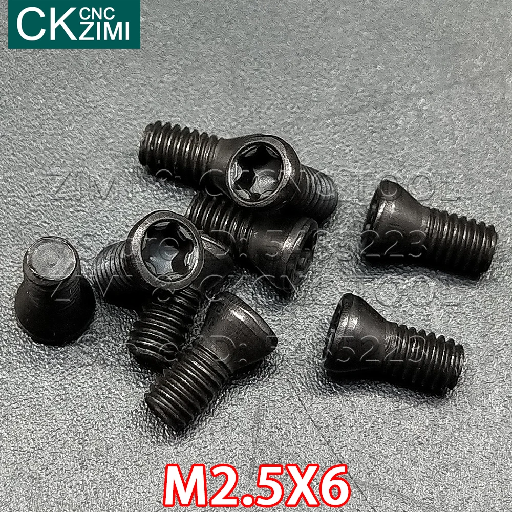 M2.5*6 mm M2.5X6 Screw CNC Insert Torx Screw for Replaces Carbide Insert CNC Lathe Tool Cutter Toolholder Accessories Lathe Tool
M2.5*6 mm M2.5X6 Screw CNC Insert Torx Screw for Replaces Carbide Insert CNC Lathe Tool Cutter Toolholder Accessories Lathe Tool