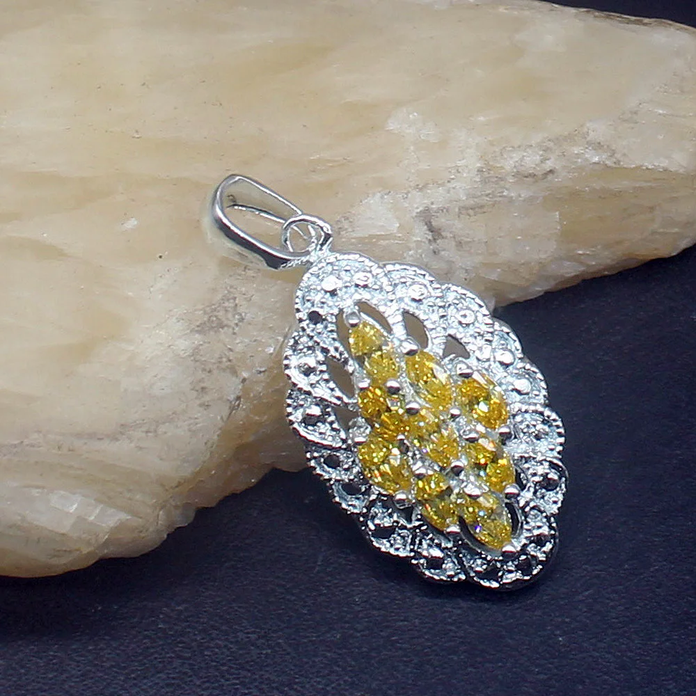 Fashion Jewelry Unique Genuine 925 Silver Gemstone Yellow Citrine Sunny Pendant Necklace Gifts for Women Girls 20213980
Fashion Jewelry Unique Genuine 925 Silver Gemstone Yellow Citrine Sunny Pendant Necklace Gifts for Women Girls 20213980