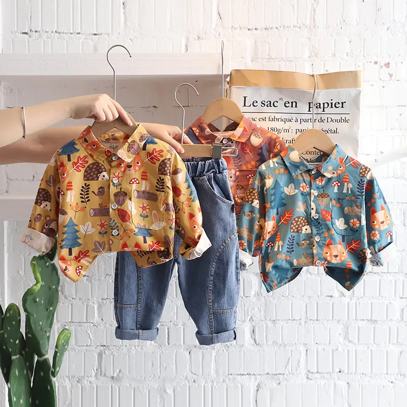 Autumn Spring Kids Boy Fashion Full Printe Clothing Kid Suits Cartoon Shirt Pants Jeans 2pcs/Set Children Clothes Set 1-5 Years
Autumn Spring Kids Boy Fashion Full Printe Clothing Kid Suits Cartoon Shirt Pants Jeans 2pcs/Set Children Clothes Set 1-5 Years