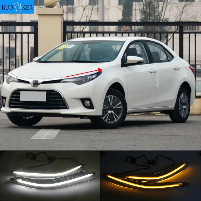 2Pcs For Toyota LEVIN 2014-2017 LED DRL Headlight Eyebrow Daytime Running Light Flowing dynamic Yellow
2Pcs For Toyota LEVIN 2014-2017 LED DRL Headlight Eyebrow Daytime Running Light Flowing dynamic Yellow
