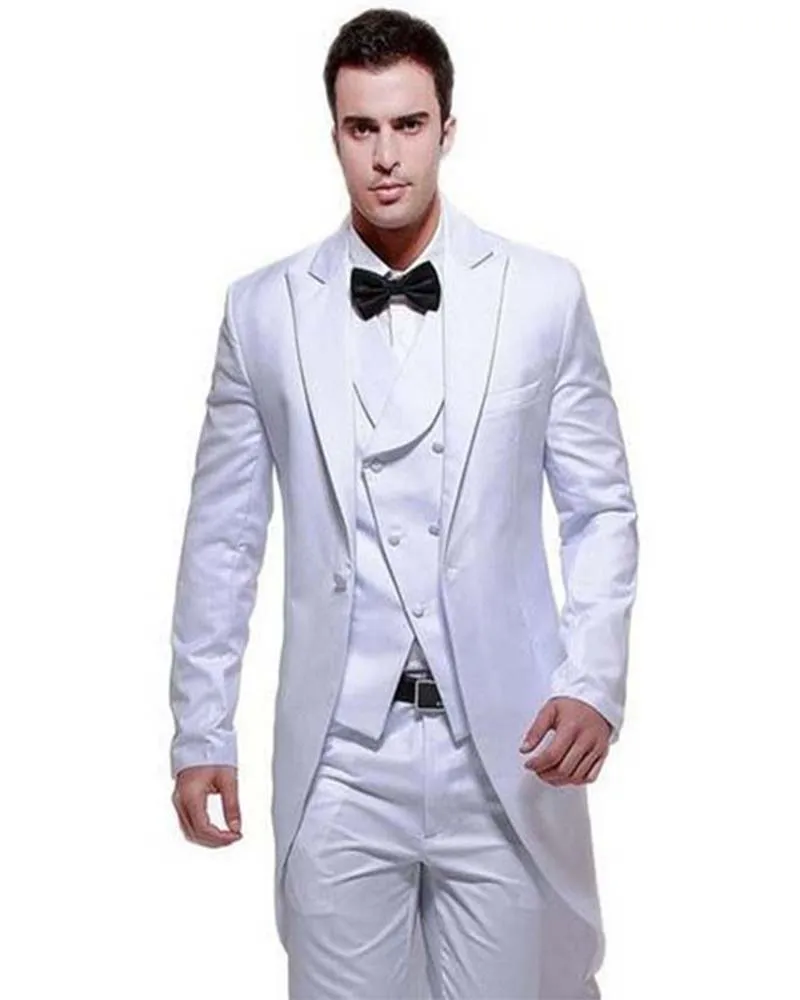 White Peaked Lapel One Button Formal High Quality Made Men Suits 3 Pieces (Jacket+Pant+Vest)Blazer Trousers Slim Fit Men Suits
White Peaked Lapel One Button Formal High Quality Made Men Suits 3 Pieces (Jacket+Pant+Vest)Blazer Trousers Slim Fit Men Suits