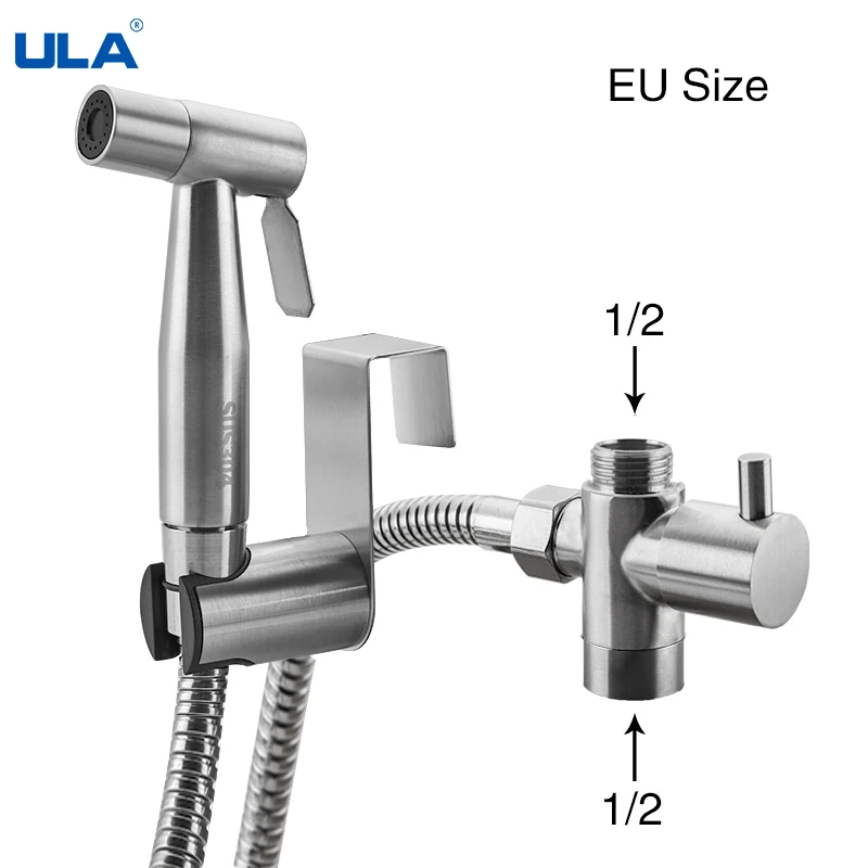 ULA Handheld Bidet Spray Shower Set Toilet Shattaf Sprayer Douche kit Bidet Faucet Brushed Nickel Stainless Steel Shower Enema
ULA Handheld Bidet Spray Shower Set Toilet Shattaf Sprayer Douche kit Bidet Faucet Brushed Nickel Stainless Steel Shower Enema
