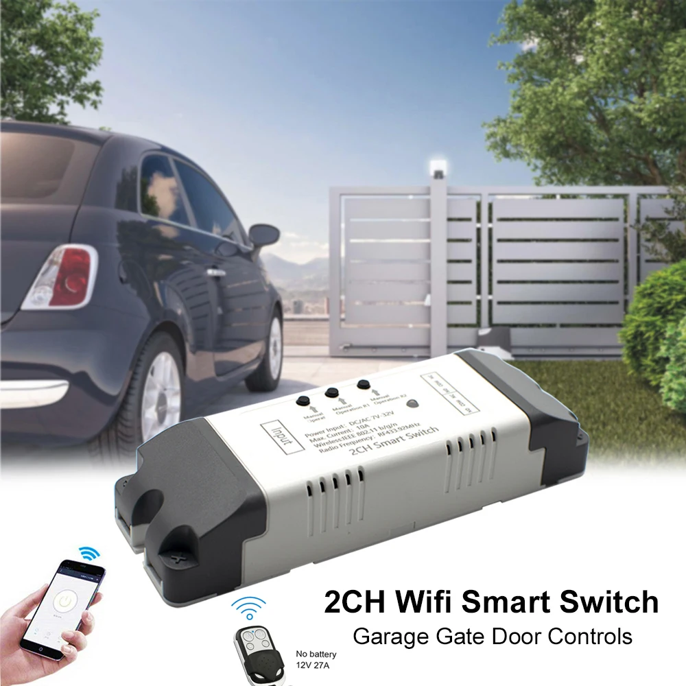 Для двери гаража дистанционного управления воротами команда Tuya WiFi Smart Switch SmartLife 85 В 250 В РФ работа с Alexa Google Home 433MHz
Для двери гаража дистанционного управления воротами команда Tuya WiFi Smart Switch SmartLife 85 В 250 В РФ работа с Alexa Google Home 433MHz