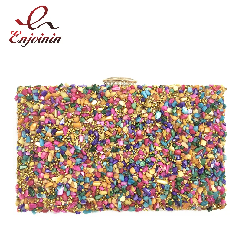 Colorful Diamond Stone Party Clutch for Women Luxury Designer Bags Fashion Purses and Handbags Female Wedding Chain Shoulder Bag
Colorful Diamond Stone Party Clutch for Women Luxury Designer Bags Fashion Purses and Handbags Female Wedding Chain Shoulder Bag