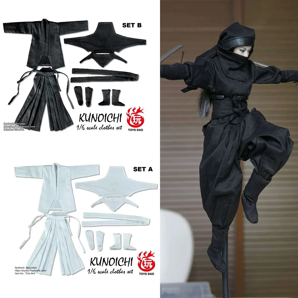 TOYSDAO 1/6 Female Japanese Ninja Suit Set Black/White Color Clothes Outfit TDA-04 for 12'' Action Figure
TOYSDAO 1/6 Female Japanese Ninja Suit Set Black/White Color Clothes Outfit TDA-04 for 12'' Action Figure