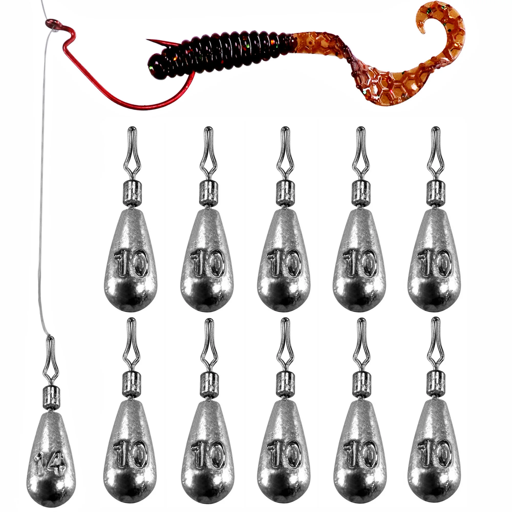 10pcs 7g Lead Sinkers For Fishing 360° Rotatable Water Dropshot Weight Sinkers 3.5g 5g 10g 14g 20g Fishing Weights Drop Shot
10pcs 7g Lead Sinkers For Fishing 360° Rotatable Water Dropshot Weight Sinkers 3.5g 5g 10g 14g 20g Fishing Weights Drop Shot