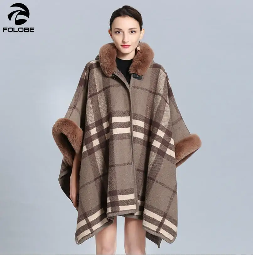 FOLOBE Female Oversize Tassel Knitted Plaid Coat Winter Faux Fur Neck Women Long Sleeve Cardigan Loose Cloak With Fur Hat
FOLOBE Female Oversize Tassel Knitted Plaid Coat Winter Faux Fur Neck Women Long Sleeve Cardigan Loose Cloak With Fur Hat
