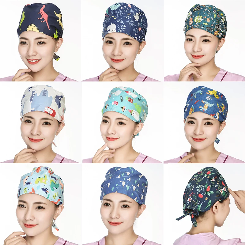 Women Scrubs Caps Cartoon Printed Cotton Sweatband Caps Bandage AdjustableHats Anti-dust Workwear Christmas Hats Sombrero
Women Scrubs Caps Cartoon Printed Cotton Sweatband Caps Bandage AdjustableHats Anti-dust Workwear Christmas Hats Sombrero