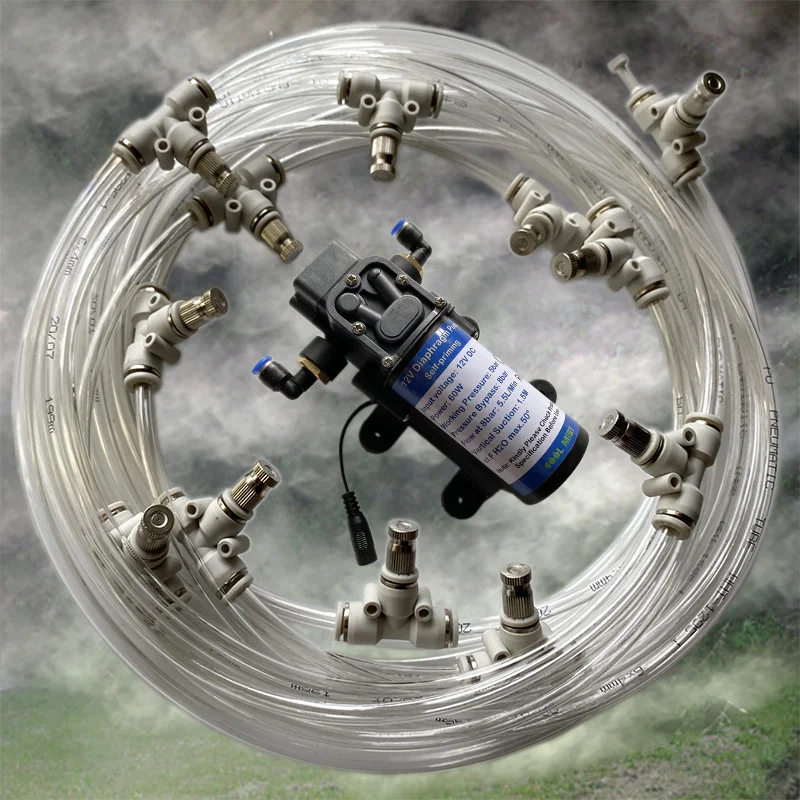 S378 Electric Sprayer Micro Pump 12V 60W Garden Water Misting Fog Machine For Flower Plant Greenhouse Cooling Humidification Kit
S378 Electric Sprayer Micro Pump 12V 60W Garden Water Misting Fog Machine For Flower Plant Greenhouse Cooling Humidification Kit