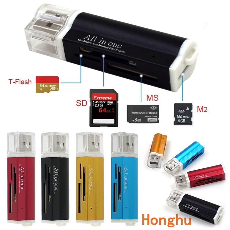 4 в 1 Micro USB 2.0 USB-адаптер для чтения карт памяти для карт Micro SD TF M2 MMC MS PRO DUO Устройство чтения карт памяти
4 в 1 Micro USB 2.0 USB-адаптер для чтения карт памяти для карт Micro SD TF M2 MMC MS PRO DUO Устройство чтения карт памяти