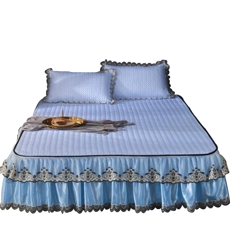 3PC Luxury Quality Bed Skirt Sheet Bedding Bedspread Comfortable Cool Feel Summer Mat Pad Home Supplies Textile Decoration
3PC Luxury Quality Bed Skirt Sheet Bedding Bedspread Comfortable Cool Feel Summer Mat Pad Home Supplies Textile Decoration