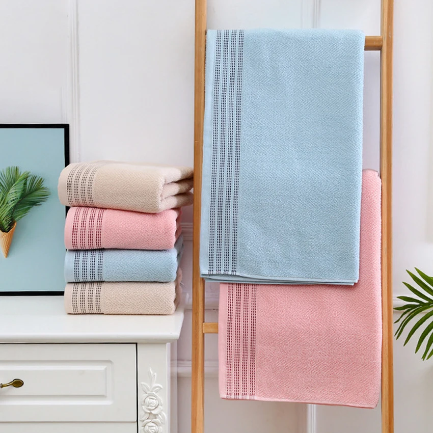 Stripe 1 Pcs Pure Cotton Bath Towel Dobby Solid Color Use for Four Season No Hair Loss No Fade Super Comfortable Bad Handdoek
Stripe 1 Pcs Pure Cotton Bath Towel Dobby Solid Color Use for Four Season No Hair Loss No Fade Super Comfortable Bad Handdoek
