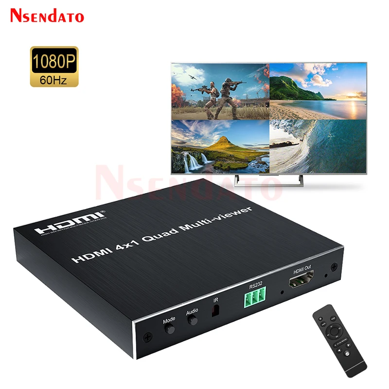 HDMI Quad Multi-viewer 4X1 1080P 60Hz HDMI Quad Screen Segmentation Multiviewer Multi Viewer Seamless HDMI Switch for PC to HDTV
HDMI Quad Multi-viewer 4X1 1080P 60Hz HDMI Quad Screen Segmentation Multiviewer Multi Viewer Seamless HDMI Switch for PC to HDTV