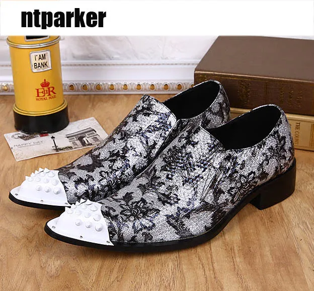 Fashion Man Leather Dress Shoes Special Metal Toe Rock Punk Men Shoes for Party and Wedding T-Show Chaussure Homme Luxury Male
Fashion Man Leather Dress Shoes Special Metal Toe Rock Punk Men Shoes for Party and Wedding T-Show Chaussure Homme Luxury Male